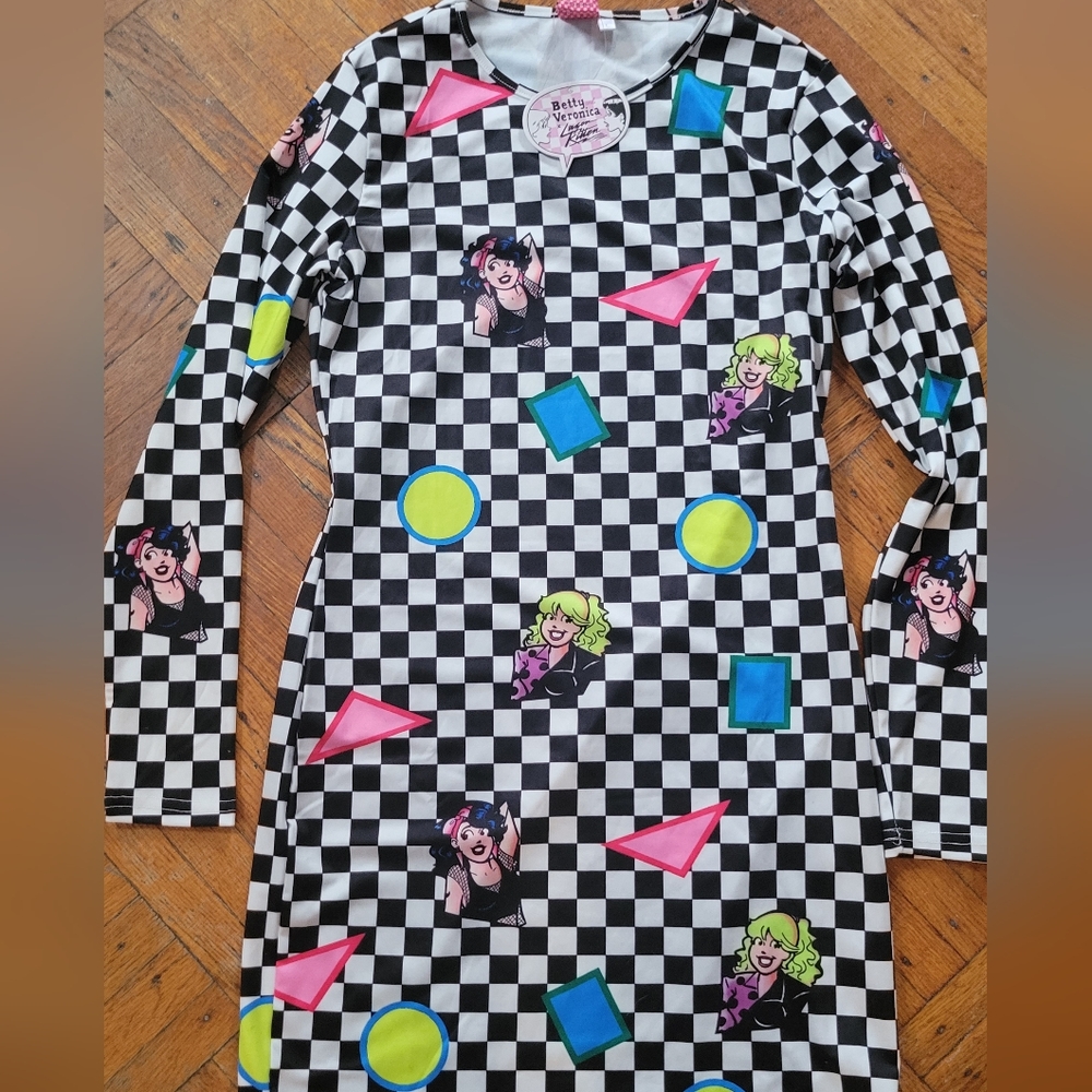 Betty and Veronica 80s style bodycon dress